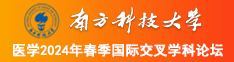 干屄网战南方科技大学医学2024年春季国际交叉学科论坛